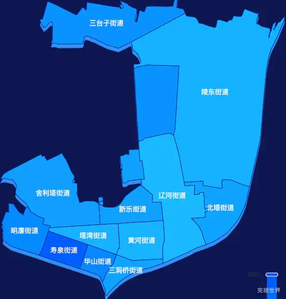 echarts沈阳市皇姑区geoJson地图 visualMap控制地图颜色